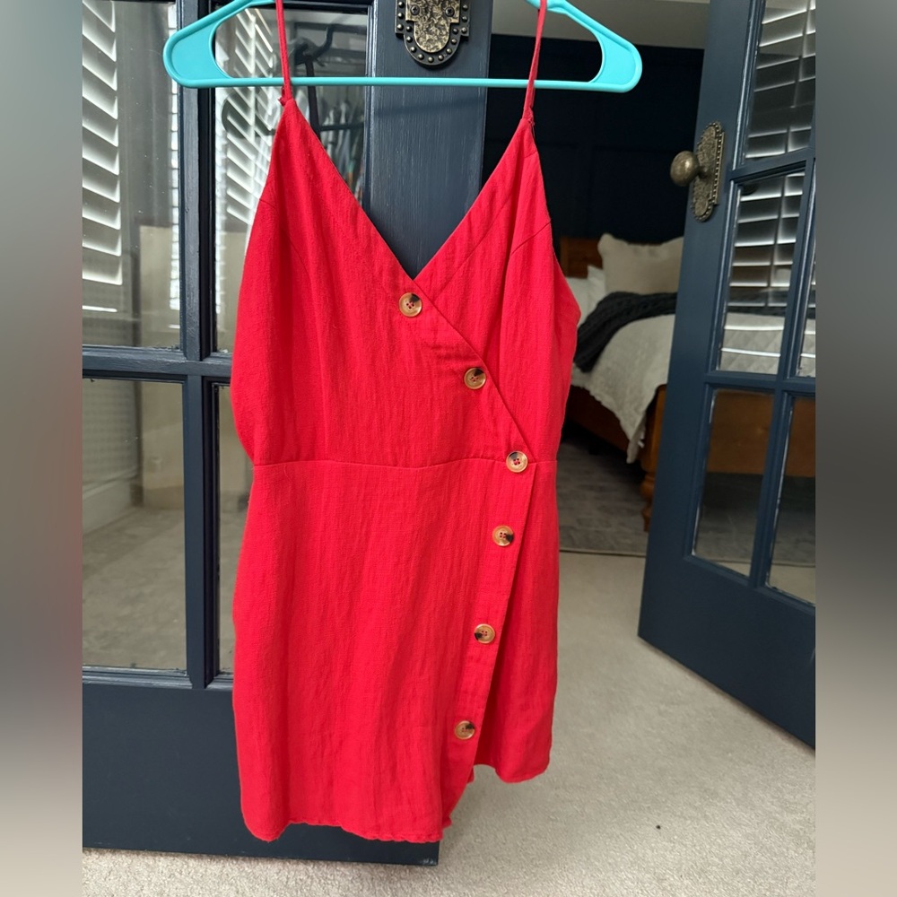 Vestique Red Tank Romper